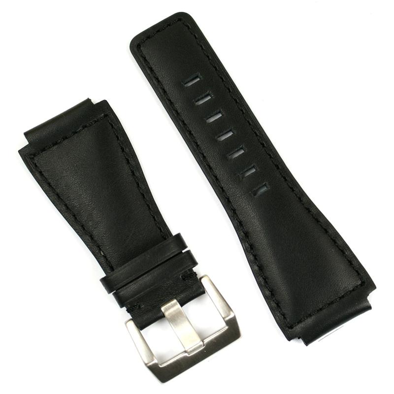 Bell & Ross Replacement Watch Band In Black Leather Selfstitch