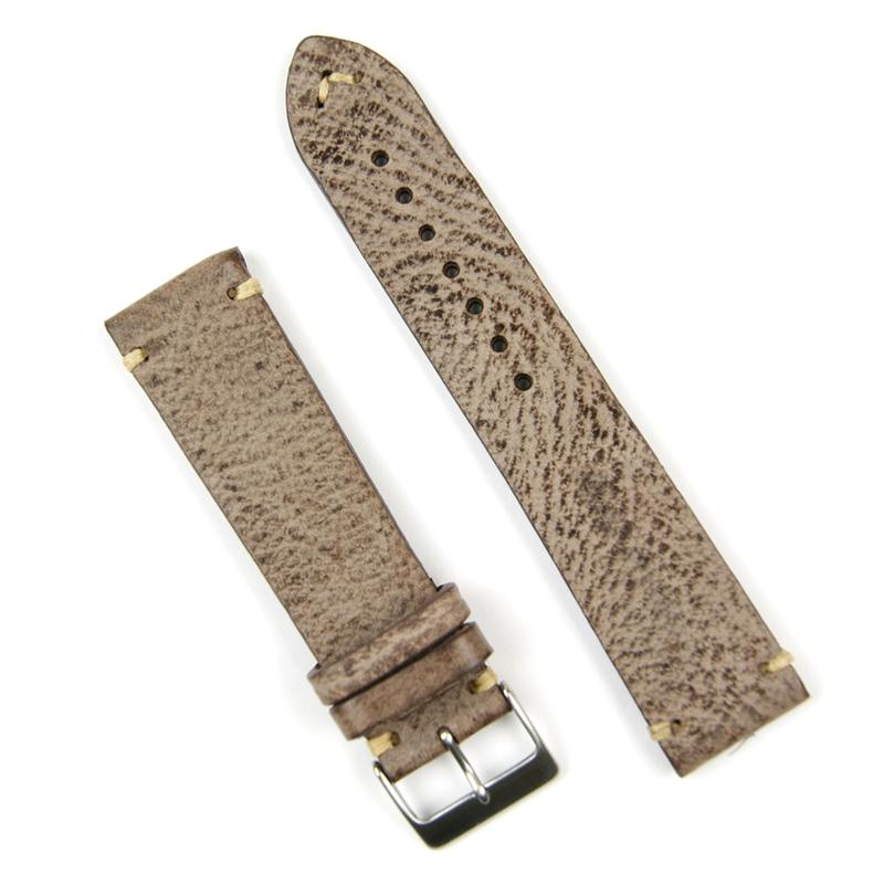 20mm Classic Vintage Watch Band "Elephant Style" Leather B & R Bands