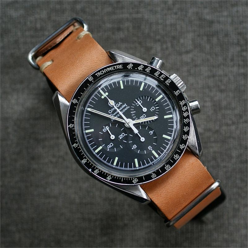 20mm Leather Nato Strap LV Leather Handsewn Ecrustitch BandRBands