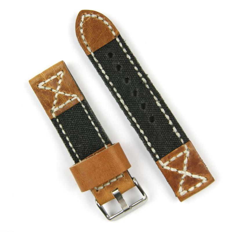 black canvas watch strap